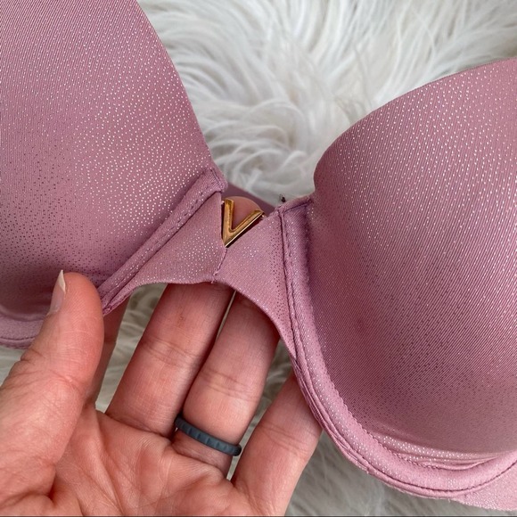 Victorias Secret pink blush sparkle lined Demi 36B - Picture 3 of 5